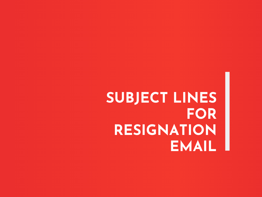 Resignation Letter Subject Line from writolay.com
