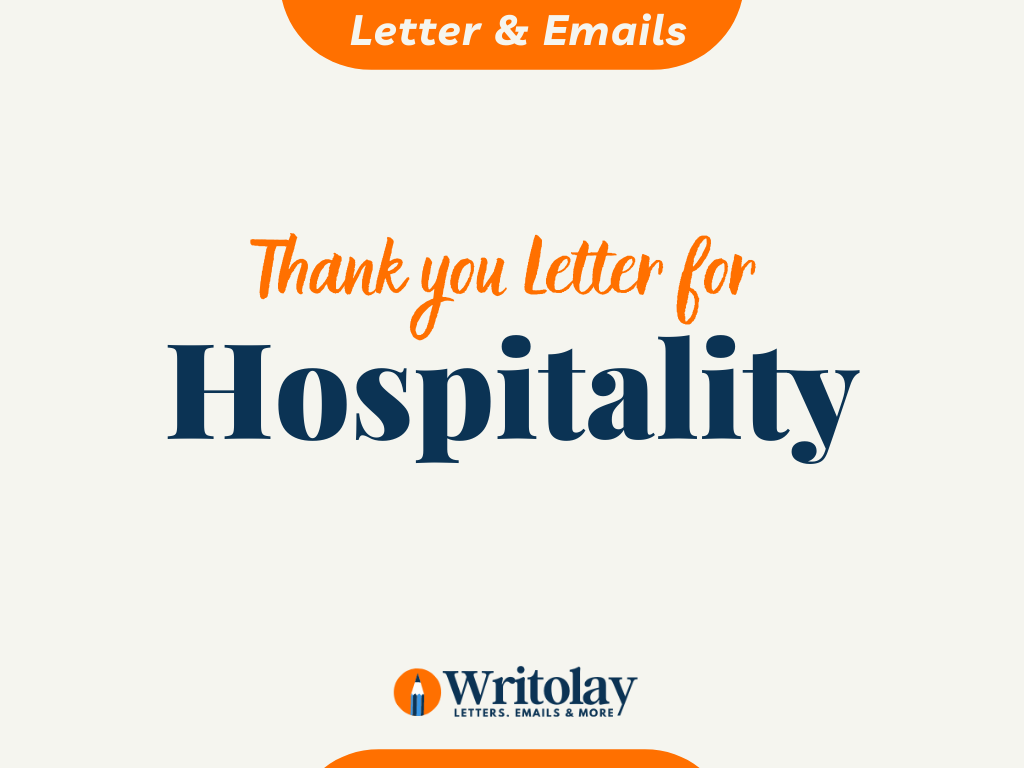 thank you for your hospitality letter example