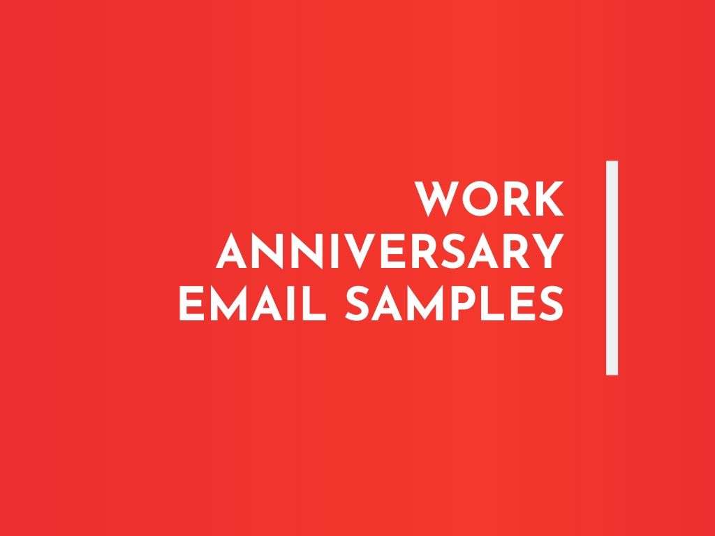 10 Best Work Anniversary Email & Letter