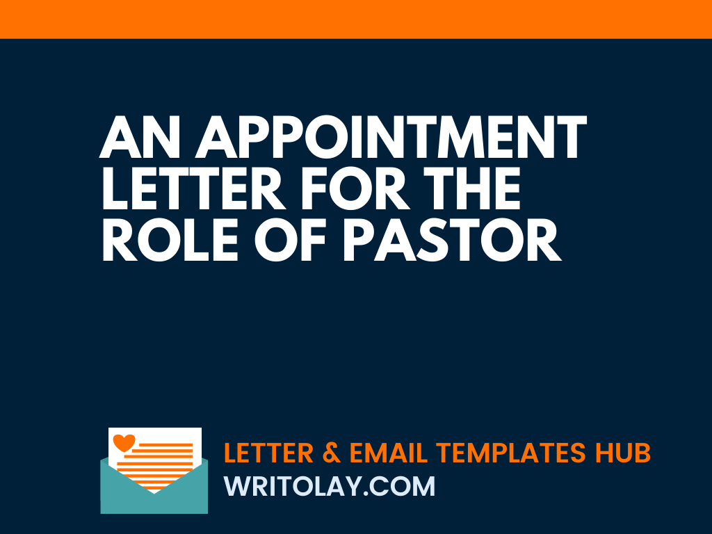 sample of application letter as a pastor