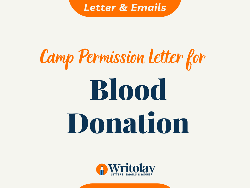 application letter for organise blood donation camp