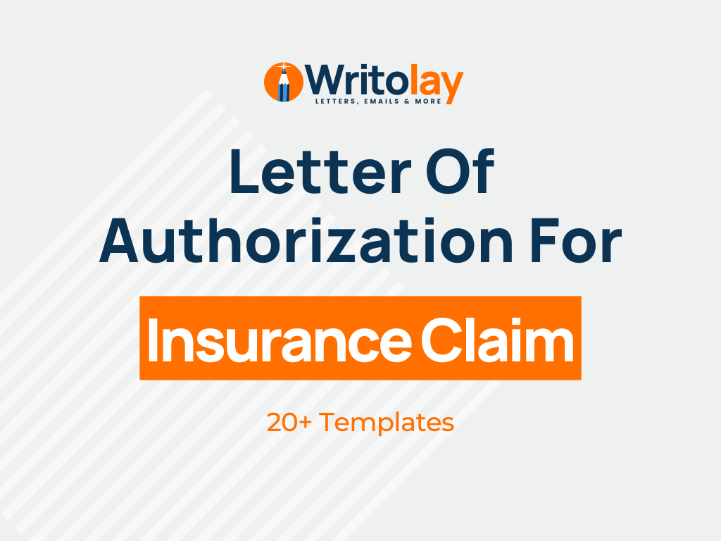 Insurance Claim Authorization Letter 4 Templates Writolay 9272