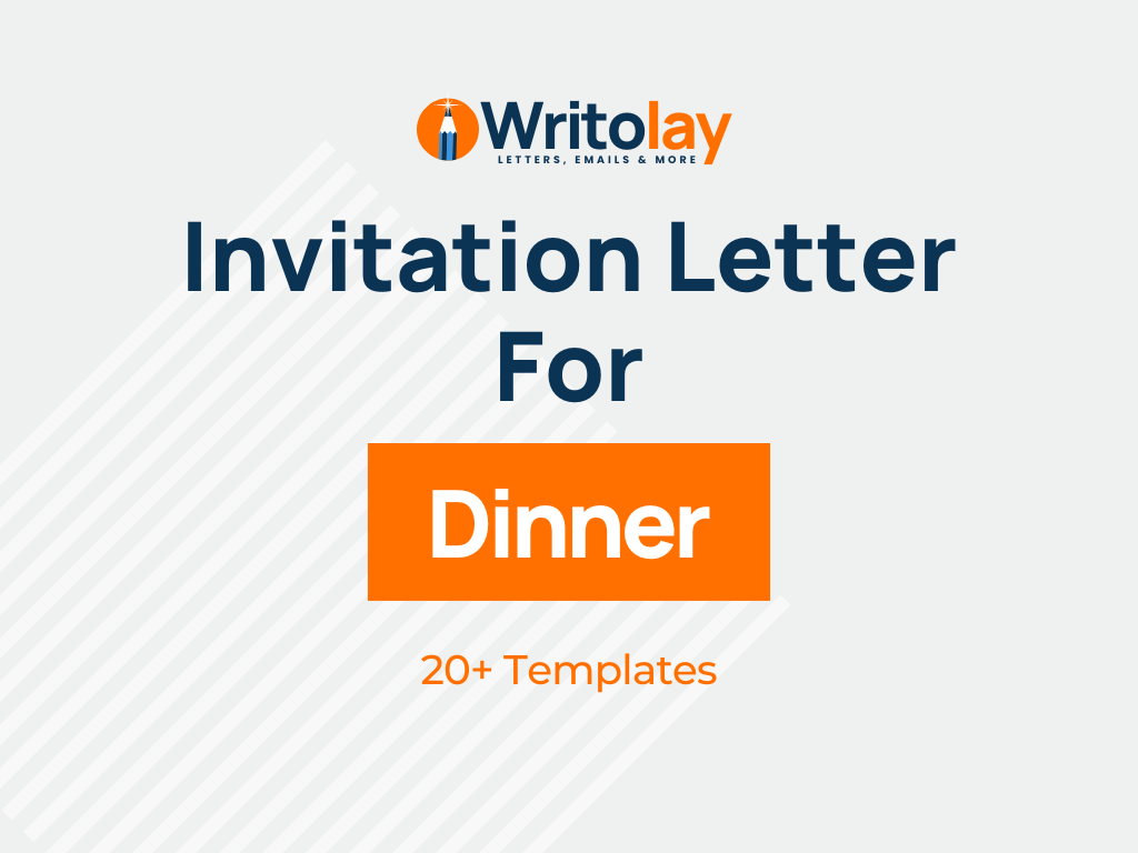 Invitation Letter Dinner Party Example - Polito Weddings