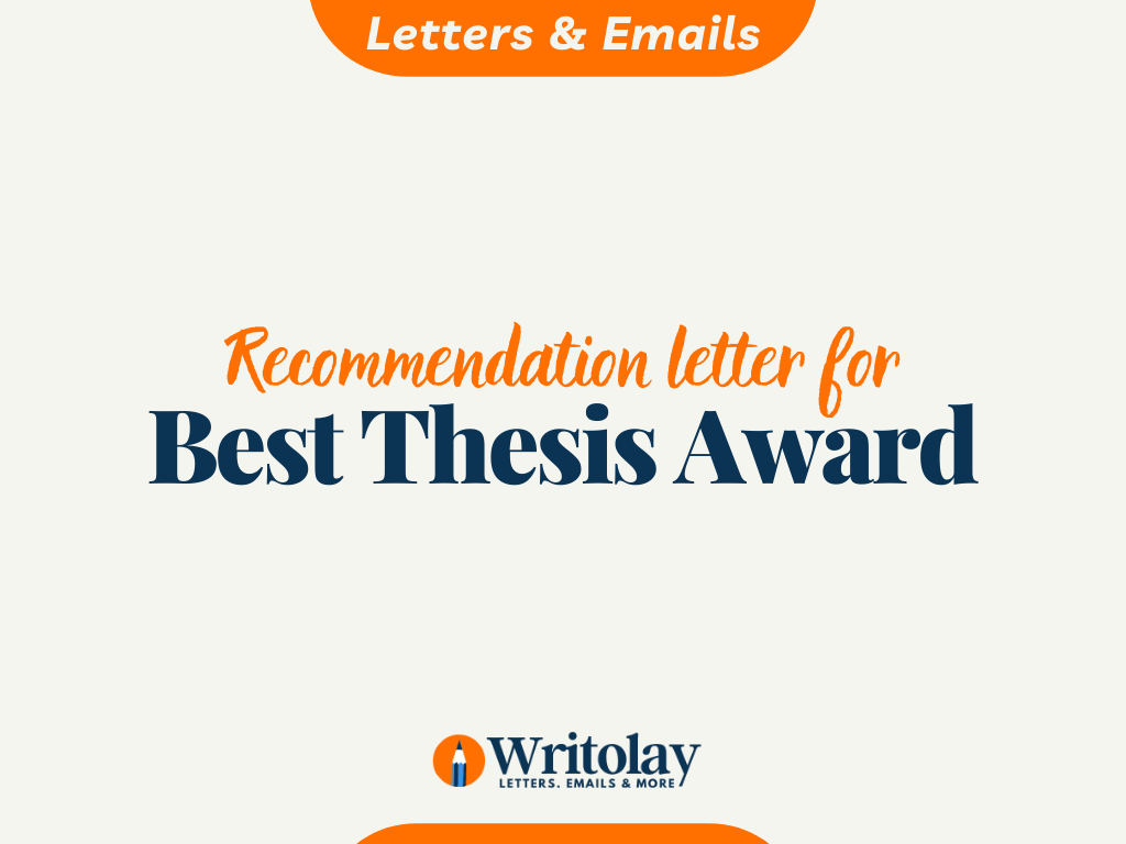 how to get best thesis award