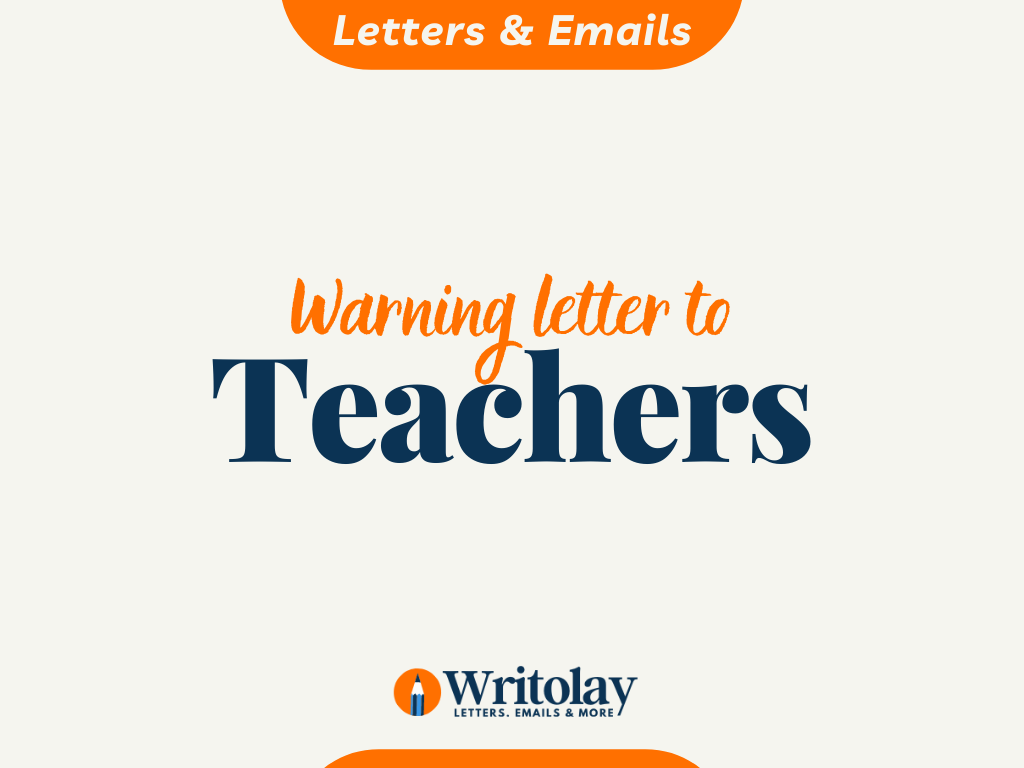 How To Write A Warning Letter To A Teacher