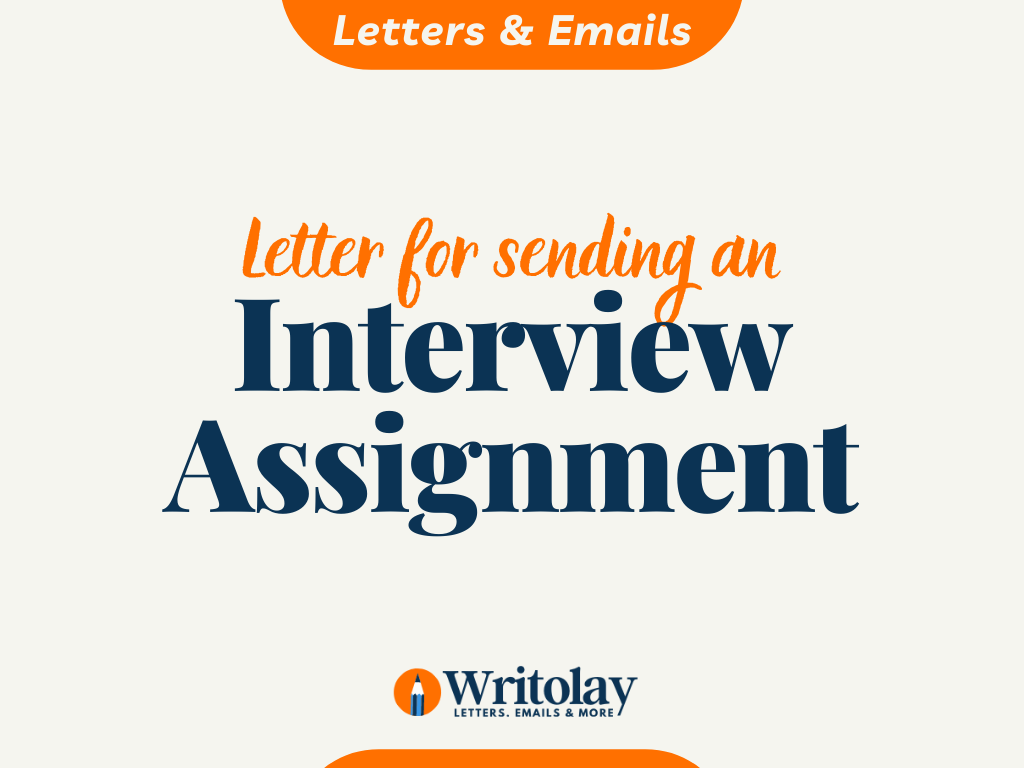 letter for submitting an assignment