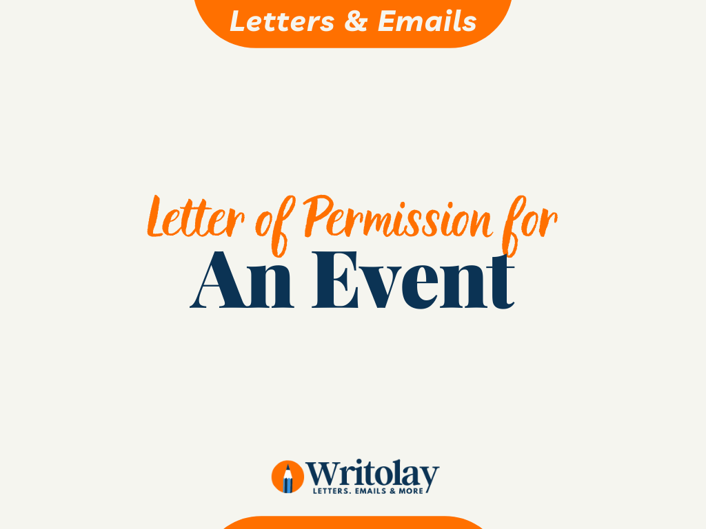 Event Permission Letter 4 Free Templates Writolay 