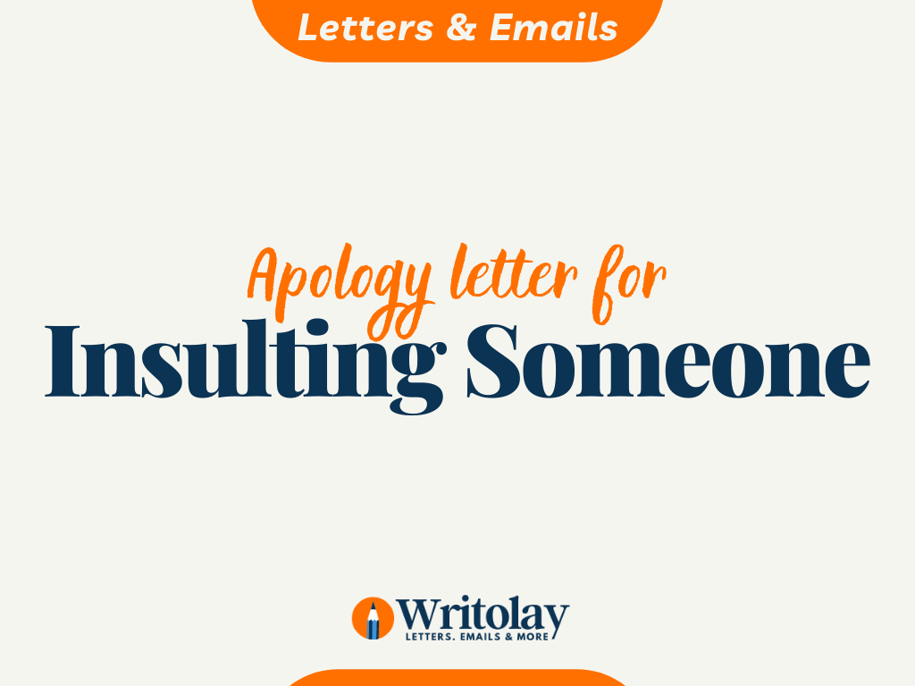 A Letter to Apologize for Insulting Someone