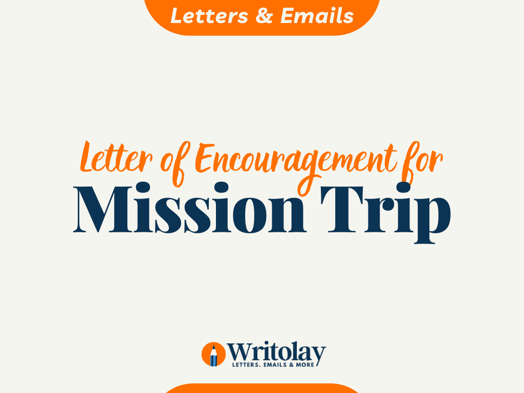 mission trip letter of encouragement