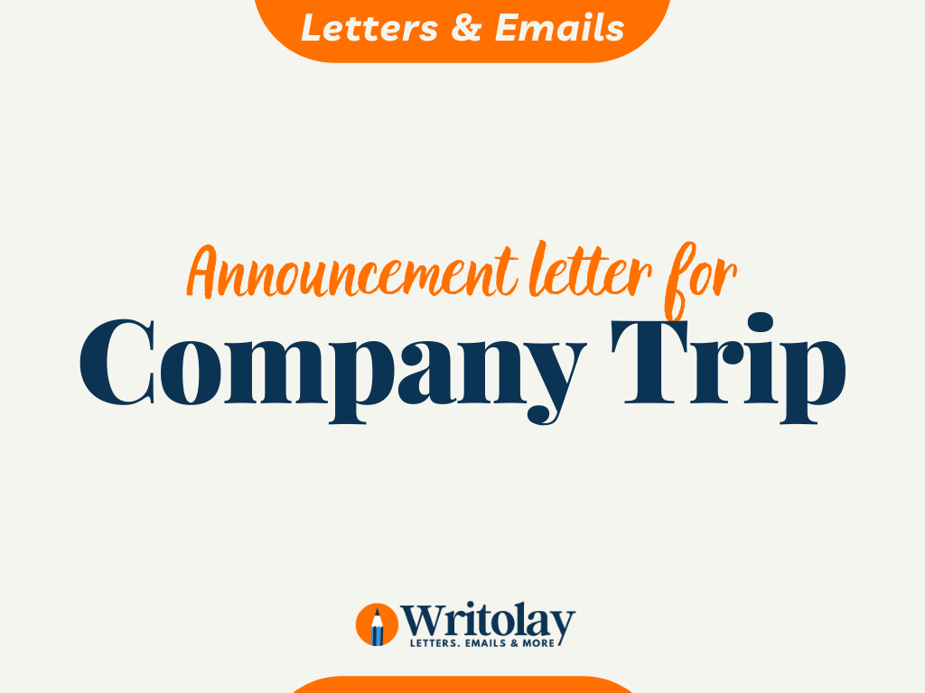 A Letter to Announce Company Trip