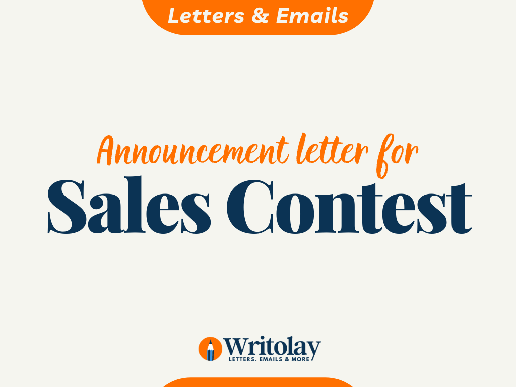 Sales Contest Template
