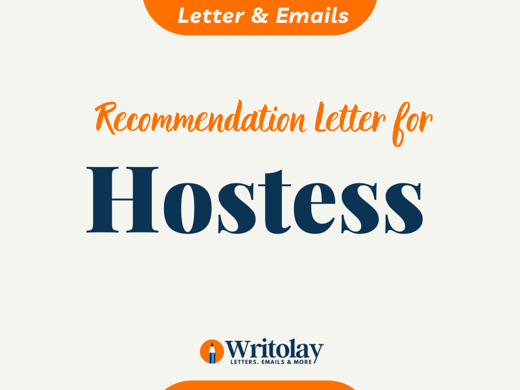 hostess cover letter sample