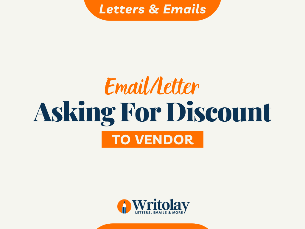 Vendor Discount Letter Template Writolay