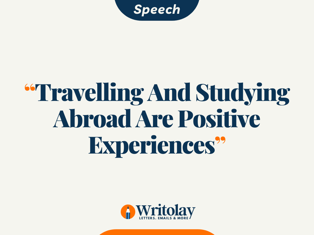 speech topics about traveling
