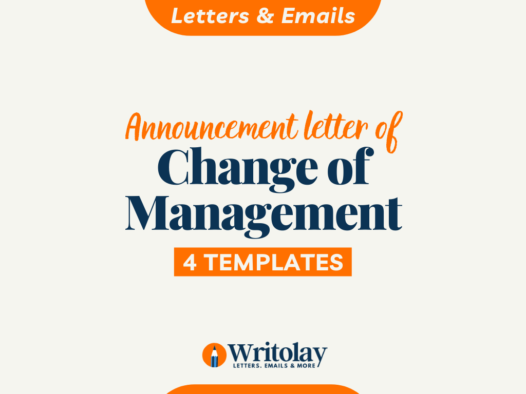 application letter for change of management unit