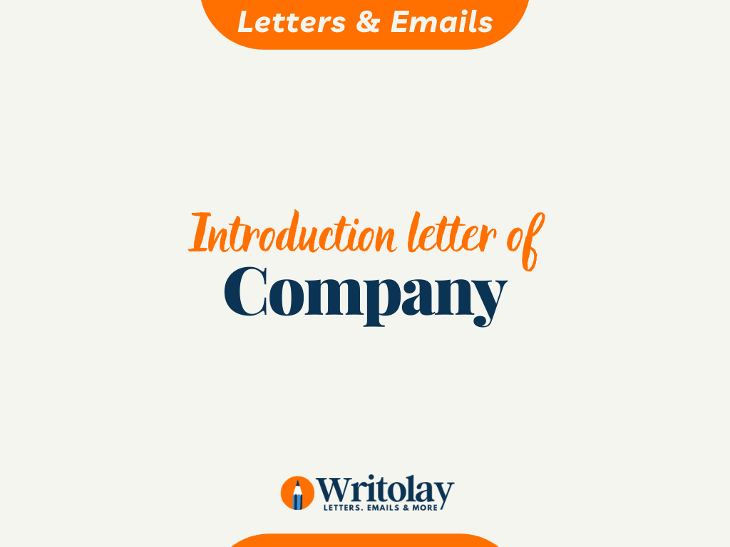 Company Introduction Letter Template