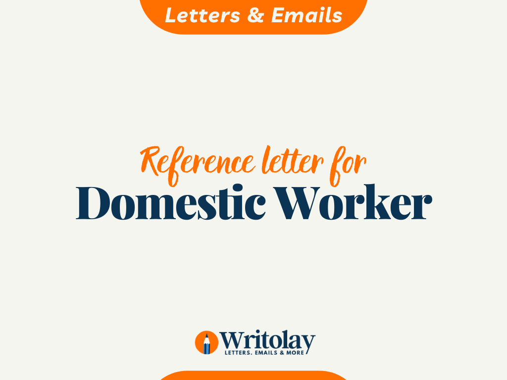 example of application letter for domestic work