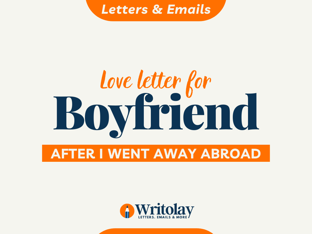 Abroad message going for boyfriend Boyfriend/girlfriend visits