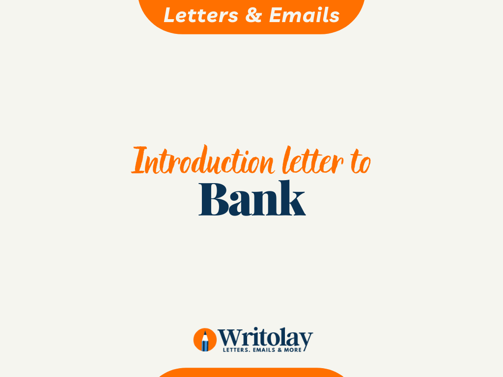 introduction letter for bank