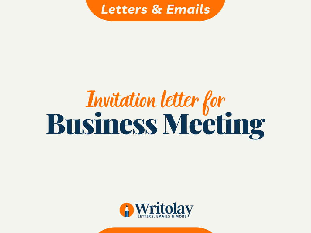 Letter Of Invitation For A Business Meeting- 21 Templates