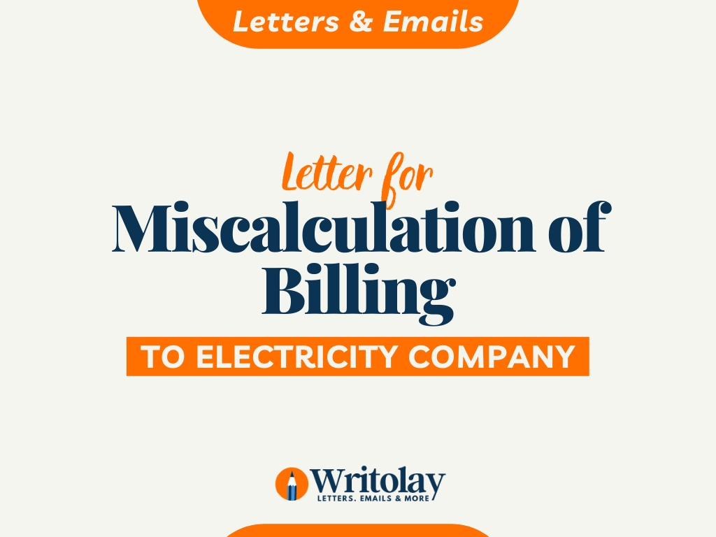 letter for disconnection of electricity meter