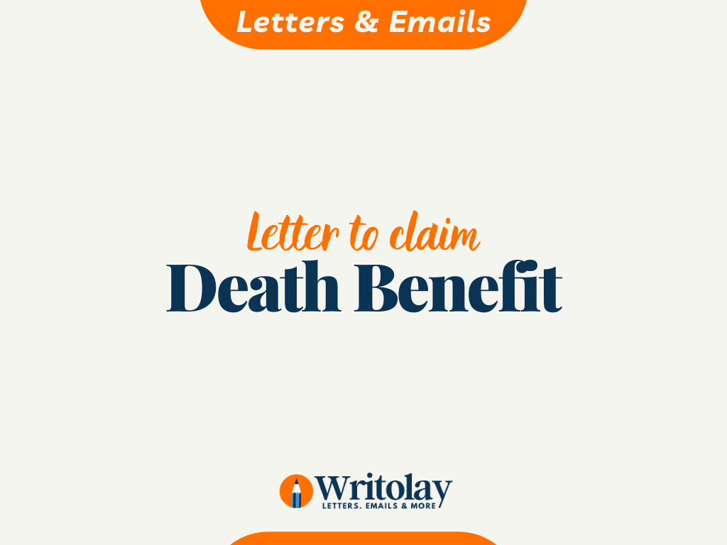 death claim letter sample