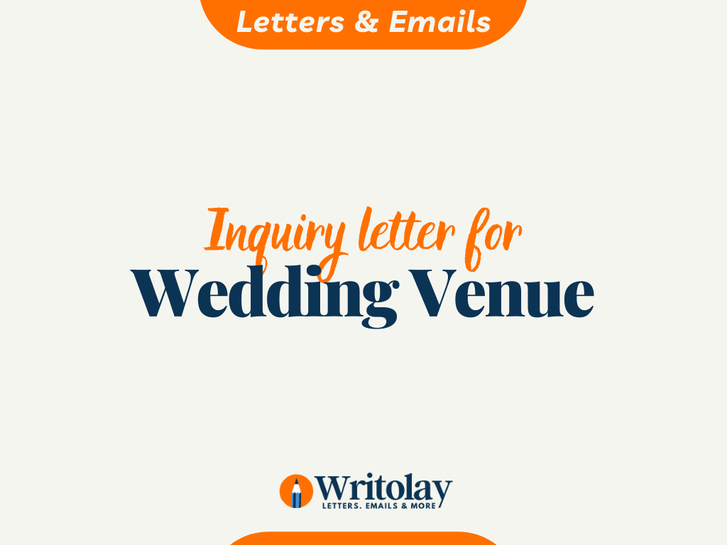 Wedding Venue Email Template