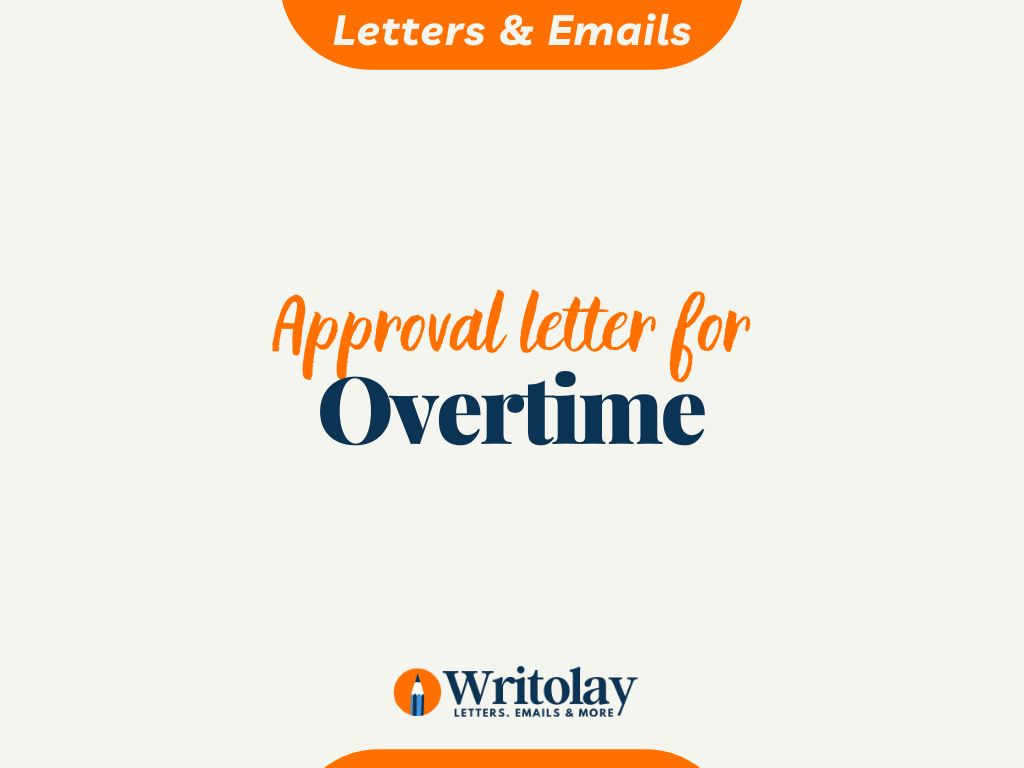 overtime approval request email sample