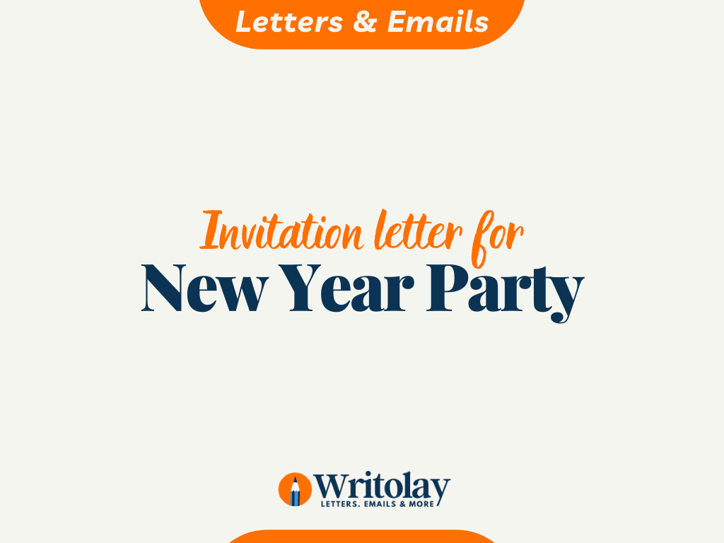 new year party invitation letter: 4 templates - writolay