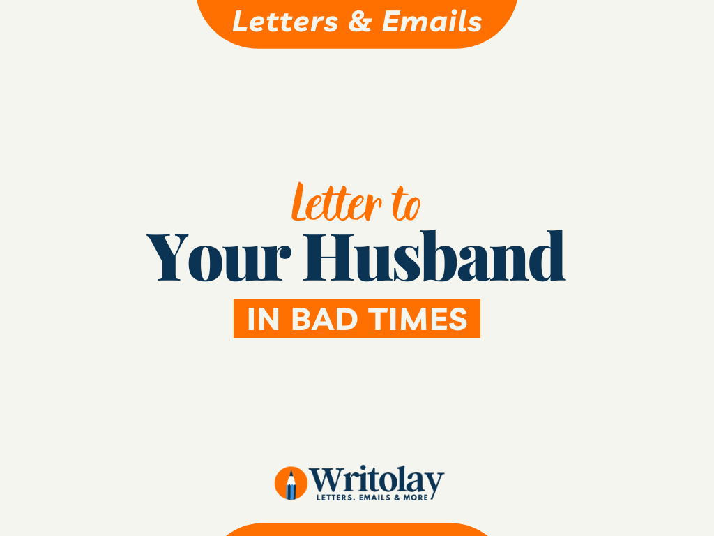 Write a letter to husband
