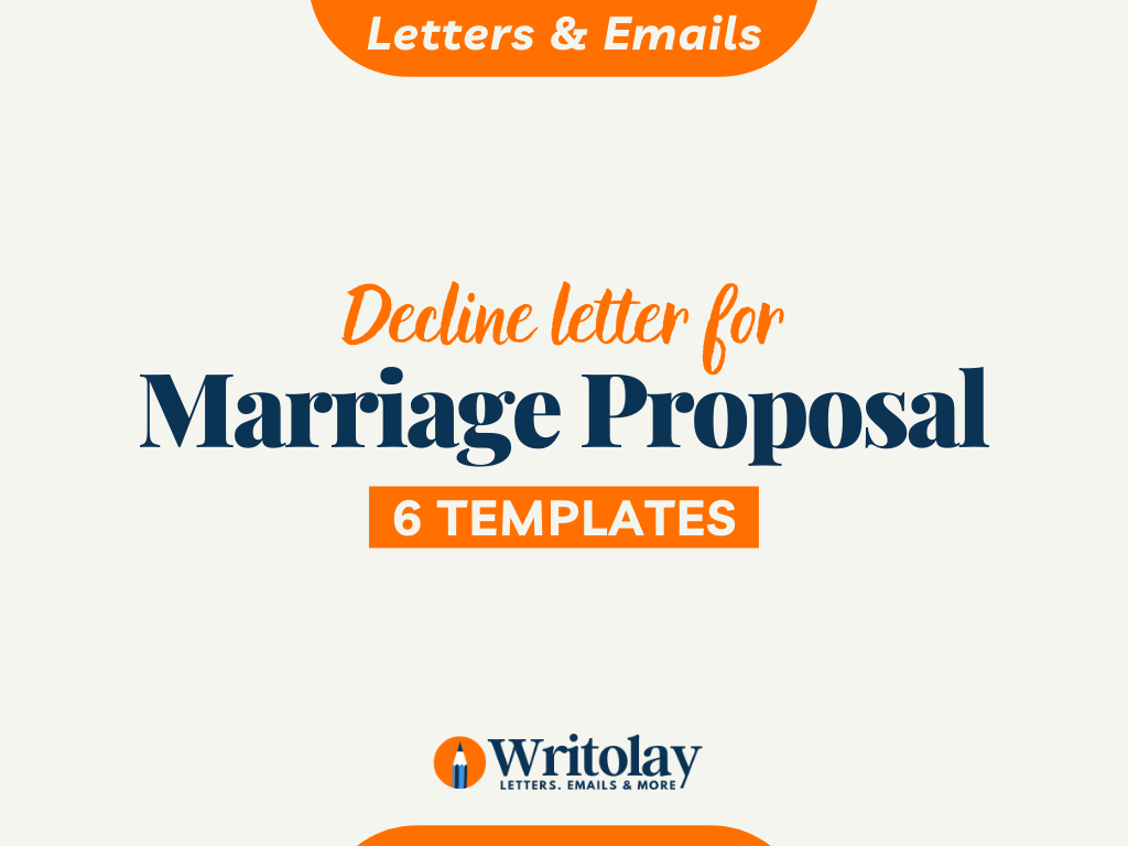 how to reject a marriage proposal letter