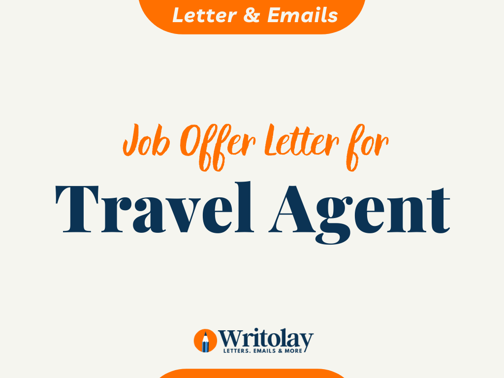 cover letter for travel agent job