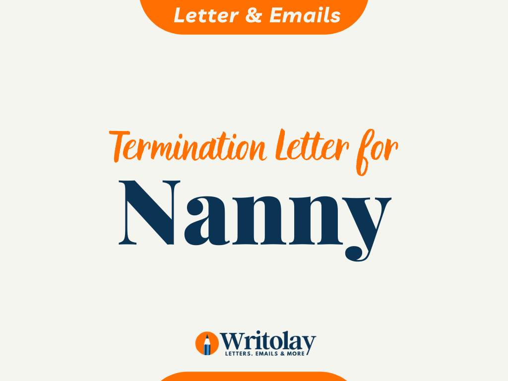 Nanny Termination Letter 4 Templates Writolay