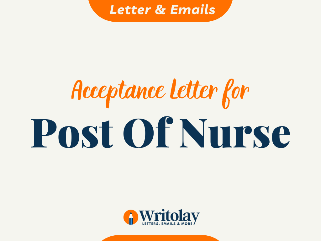 Nurse Acceptance Letter: 4 Templates - Writolay