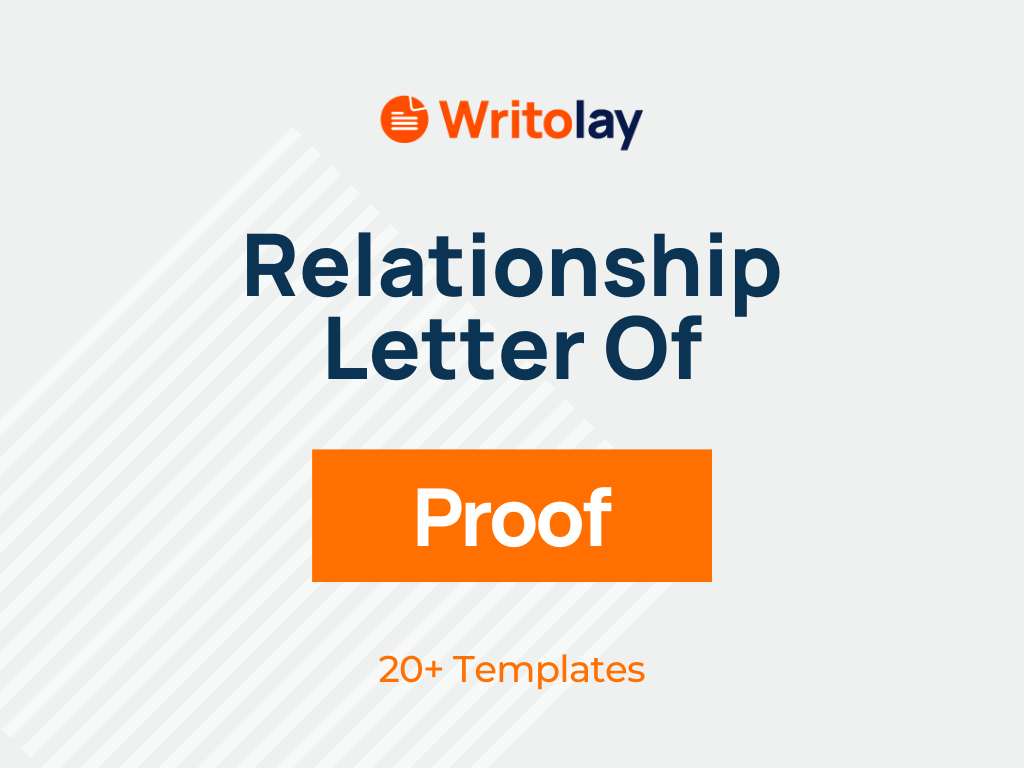 Proof of Relationship Letter 15 Templates Writolay