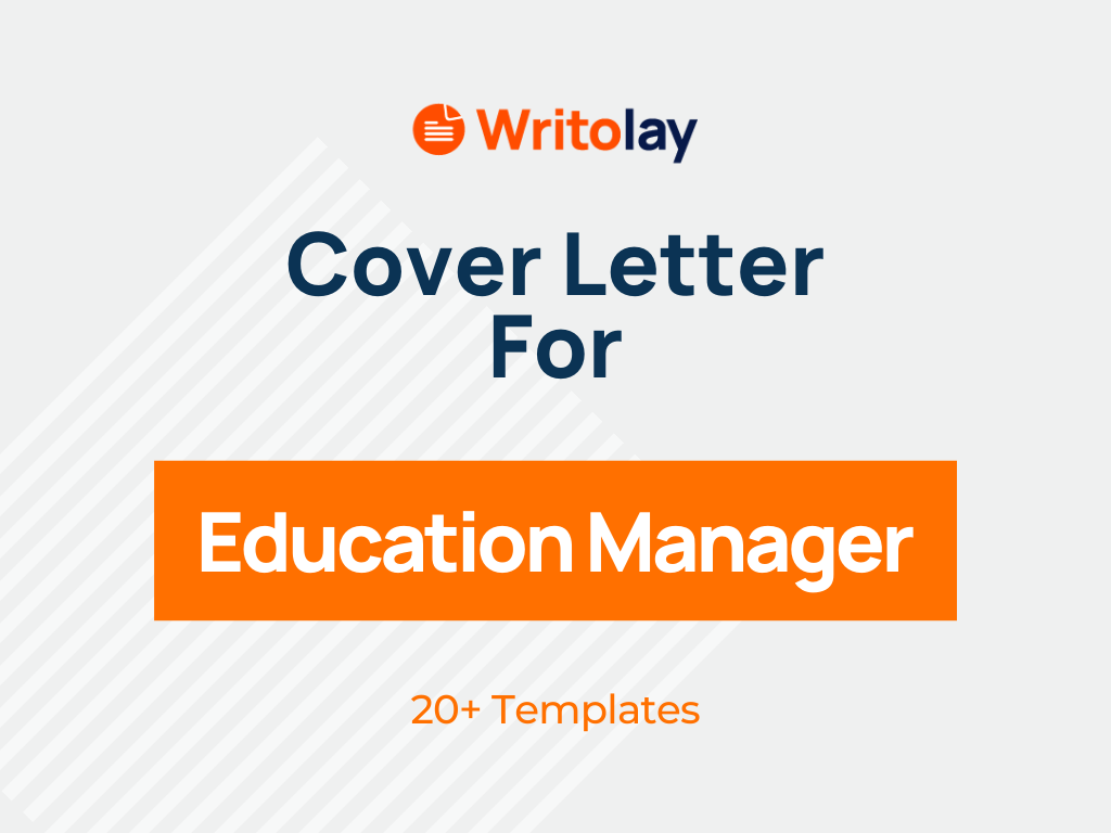 cover letter education manager