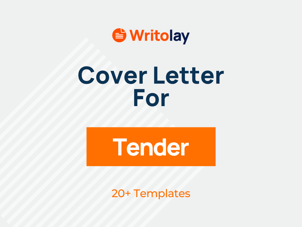 cover letter for an tender