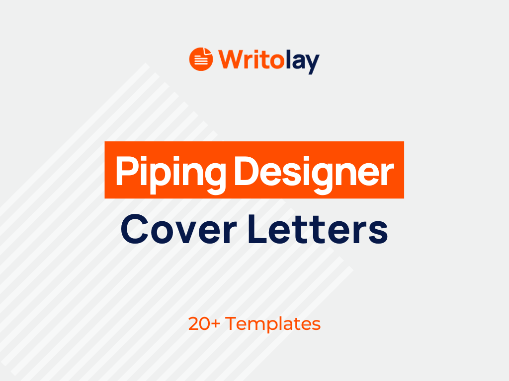 sample cover letter for piping designer job
