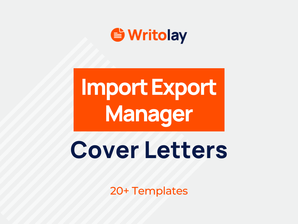 application letter export manager