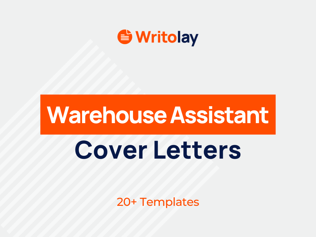 cover letter for warehouse assistant